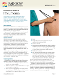 The SympTomS and TreaTmenT of Pneumonia