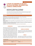 a study of foramen of arcuale in atlas vertebra: incidence and clinical