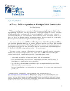 A Fiscal Policy Agenda for Stronger State Economies