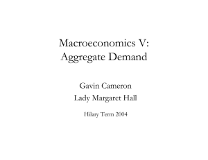 Macroeconomics V: Aggregate Demand