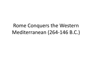 Rome Conquers the Western Mediterranean (264
