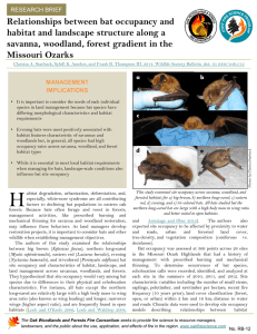 Relationships between bat occupancy and habitat and landscape