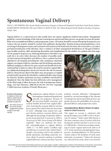 Spontaneous Vaginal Delivery - American Academy of Family