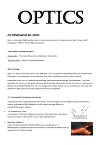 An introduction to Optics