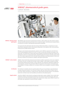 VERISEQ® pharmaceutical grade gases. Carbon→dioxide.