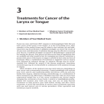 Treatments for Cancer of the Larynx or Tongue
