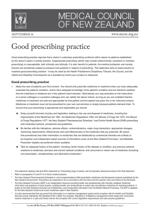 Good prescribing practice - Medical Council of New Zealand