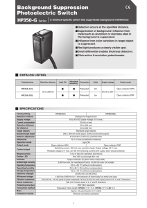 Background Suppression Photoelectric Switch