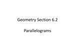 Honors Geometry Section 4.5 (1) Parallelograms