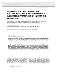 LOSS OF SEXUAL RECOMBINATION AND SEGREGATION IS