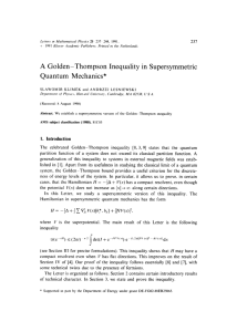 A Golden-Thompson inequality in supersymmetric quantum
