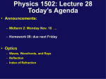 Lecture 28 - UConn Physics