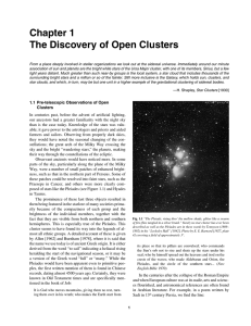 Chapter 1 The Discovery of Open Clusters - Willmann-Bell