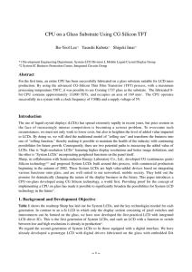 CPU on a Glass Substrate Using CG Silicon TFT