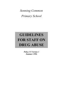 Guidelines on Drug Abuse - Sonning Common Primary School