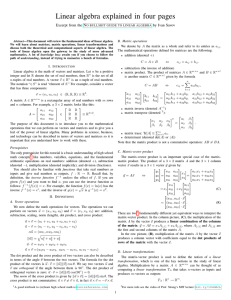 Linear algebra explained in four pages