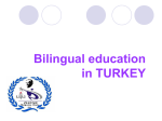Bilingualism in TURKEY - European Contest: a bilingual challenge