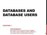 DATABASES AND DATABASE USERS