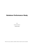 Database Performance Study - Information Systems Department