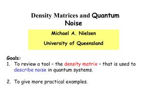 Density matrices