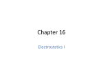 Chapter 16 – Electrostatics-I