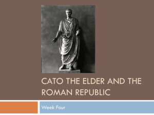 Cato the elder and the roman republic