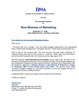 Seminar on New Mantras of Marketing