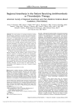 Regional Anesthesia in the Patient Receiving Antithrombotic or