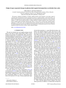 Origin of space-separated charges in photoexcited organic