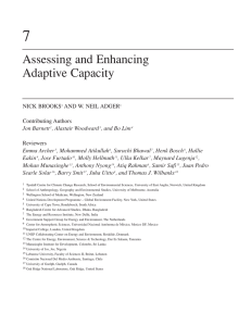 Assessing and Enhancing Adaptive Capacity