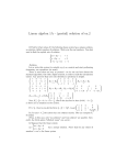 Linear algebra 1A - (partial) solution of ex.2