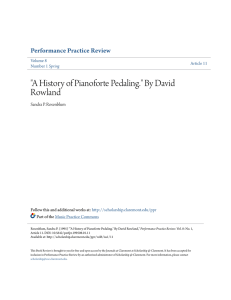 "A History of Pianoforte Pedaling." By David Rowland