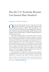 Has the U.S. Economy Become Less Interest Rate Sensitive?