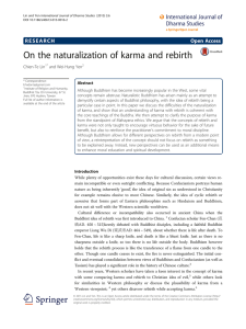 On the naturalization of karma and rebirth | SpringerLink