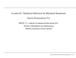 Lecture 02: Statistical Inference for Binomial Parameters
