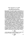 the velocity of light - The General Science Journal