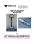 Voltage Probe Manual and Data North Star High Voltage, Inc. Rev