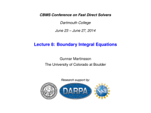 Lecture 8: Boundary Integral Equations