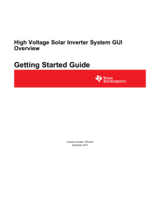 High Voltage Solar Inverter System GUI Overview