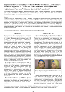 Expansion of a Contracted Eye Socket by Ocular Prosthesis: An