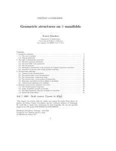 Geometric structures on 3–manifolds - bcf.usc.edu