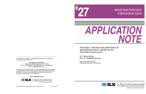 Intensity Noise Performance of Semiconductor Lasers