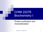 CHMI 2227E Biochemistry I