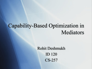 Capability-Based Optimization in Mediators