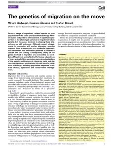 The genetics of migration on the move
