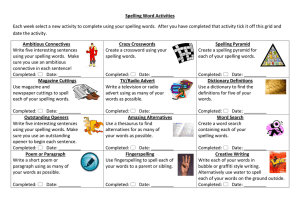 Spelling-Word-Activities