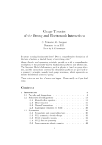 Gauge Theories of the Strong and Electroweak Interactions