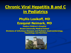 Chronic Viral Hepatitis in the Pediatric Population