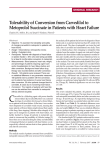 Tolerability of Conversion from Carvedilol to Metoprolol