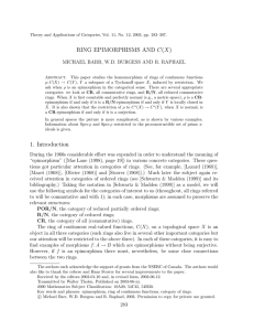RING EPIMORPHISMS AND C(X) - Mathematics and Statistics